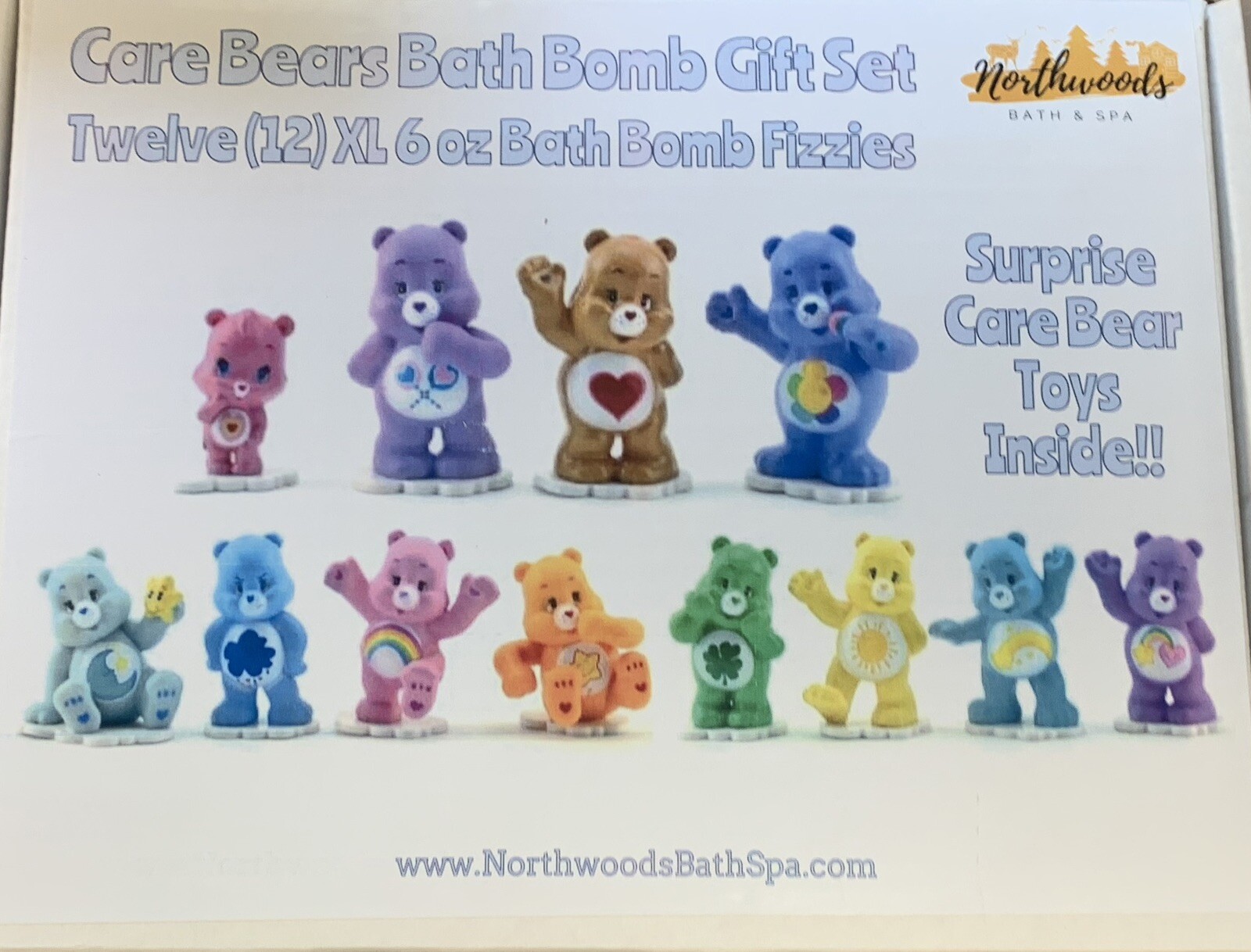 Large Care Bears 12-pack Bath Bomb Gift Set for Kids