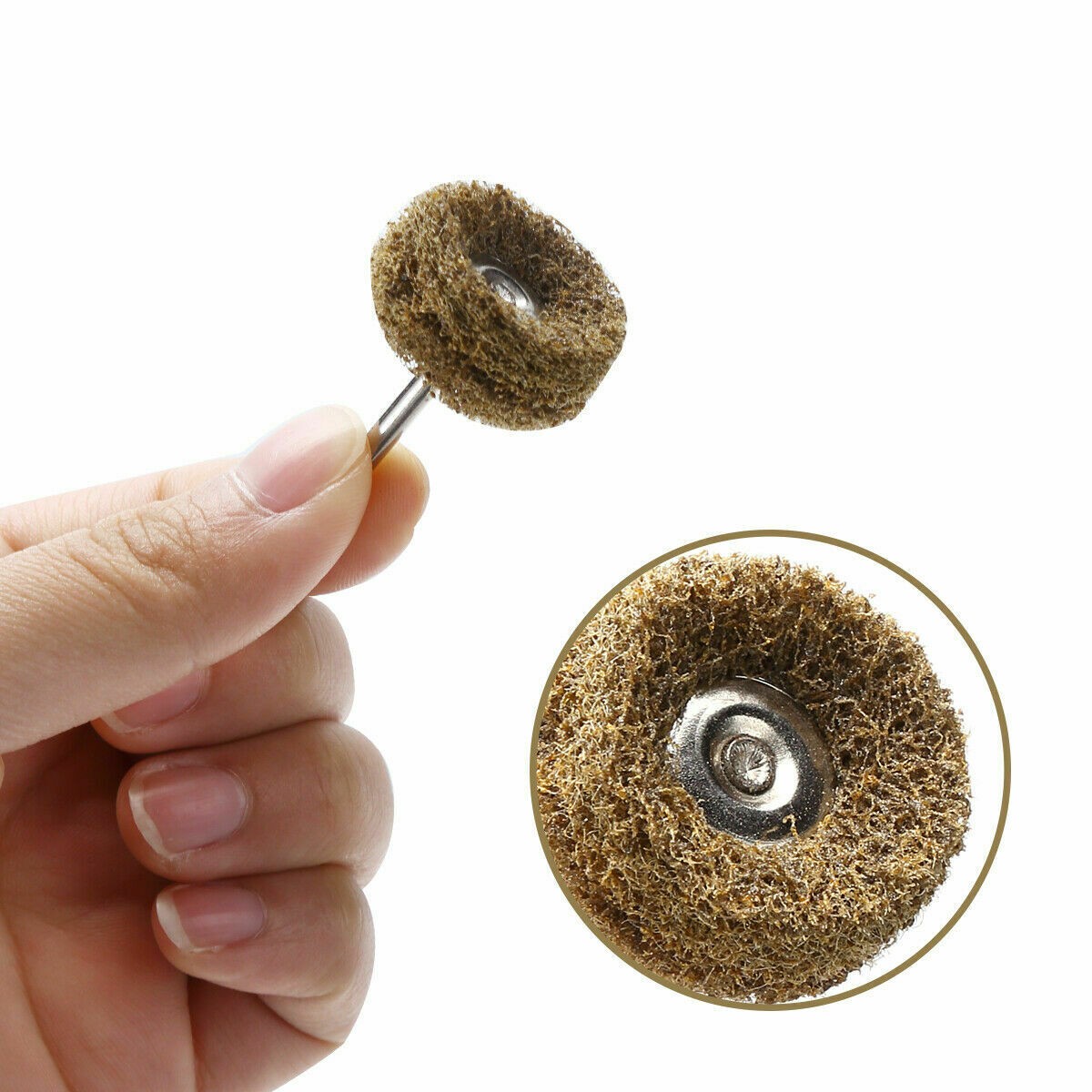 80Pcs Mini Abrasive Buff Wheel Grinding Polishing Shank Craft Bits Rotary Tool r