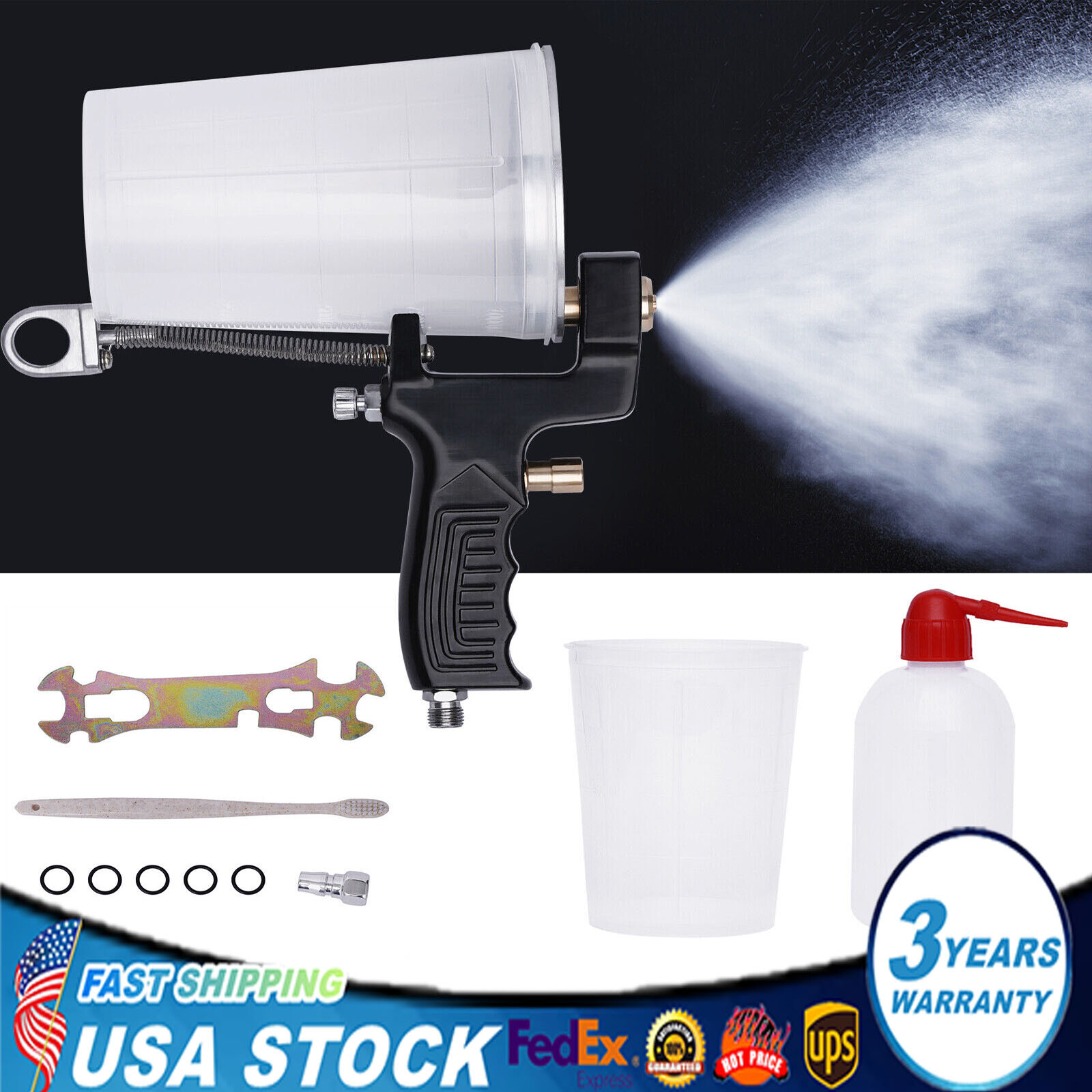 Gelcoat Dump Spray Gun Resin Spray Painting Tools Home Fiberglass Coat + Nozzle