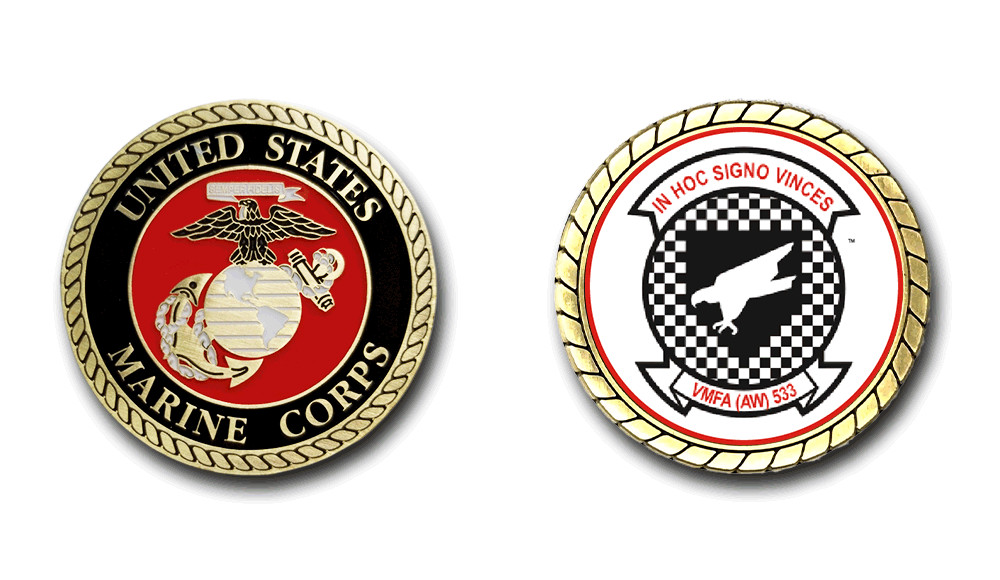 VMFA-533 Hawks Squadron US Marine Corps Challenge Coin