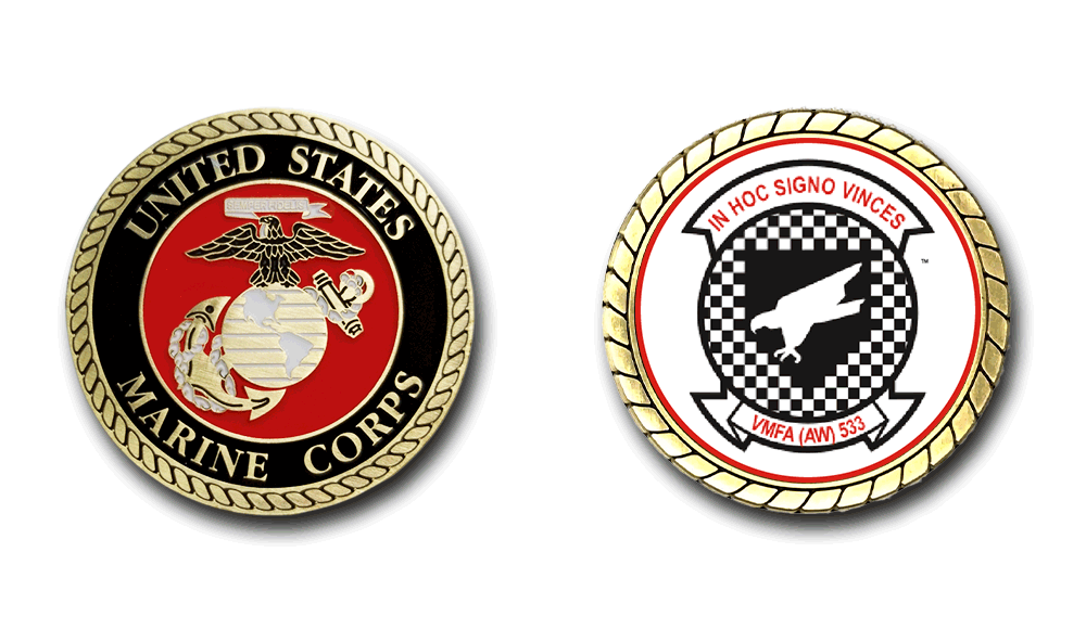 VMFA-533 Hawks US Marine Corps Challenge Coin