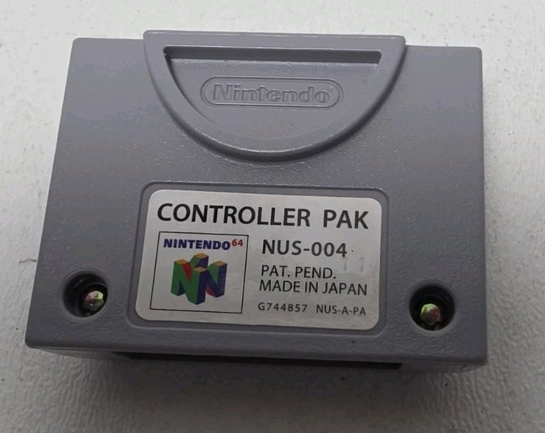 N64 Controller Pak NUS-004 OEM Official Nintendo 64 Memory Card