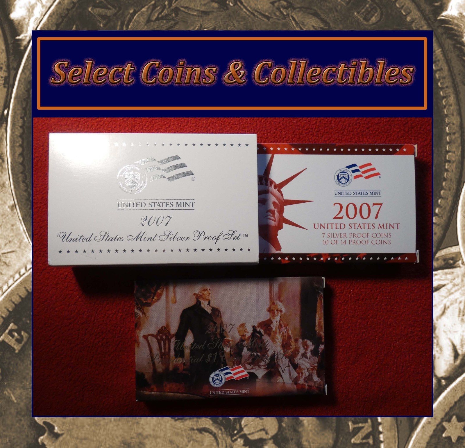 2007-S U.S. Mint Silver Proof Set with OGP & COA! (14 Coins) #3785