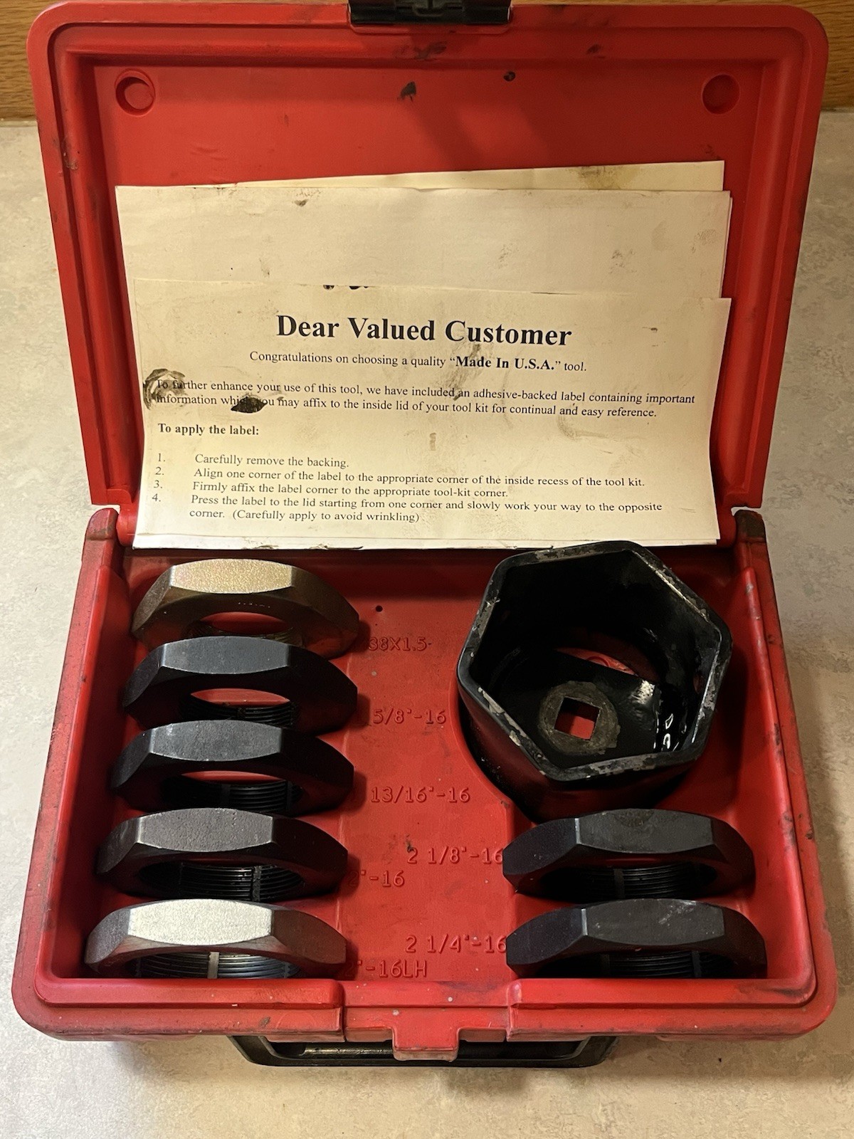 Cornwell RB-1043, 8pc Light Truck Spindle Rethreading Set, Good Condition