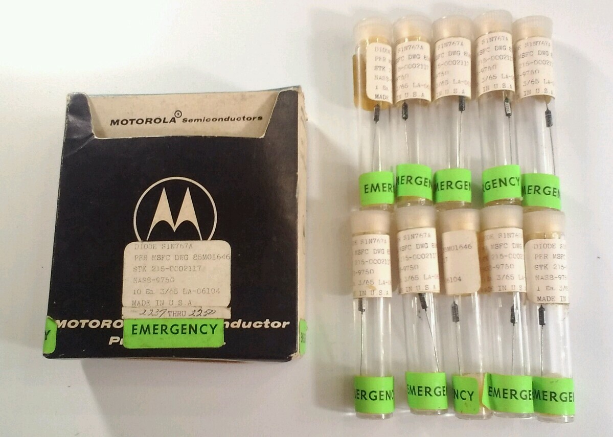 Motorola Semiconductors Diodes S1N767A Vintage 1965 NOS Lot of 10 Untested