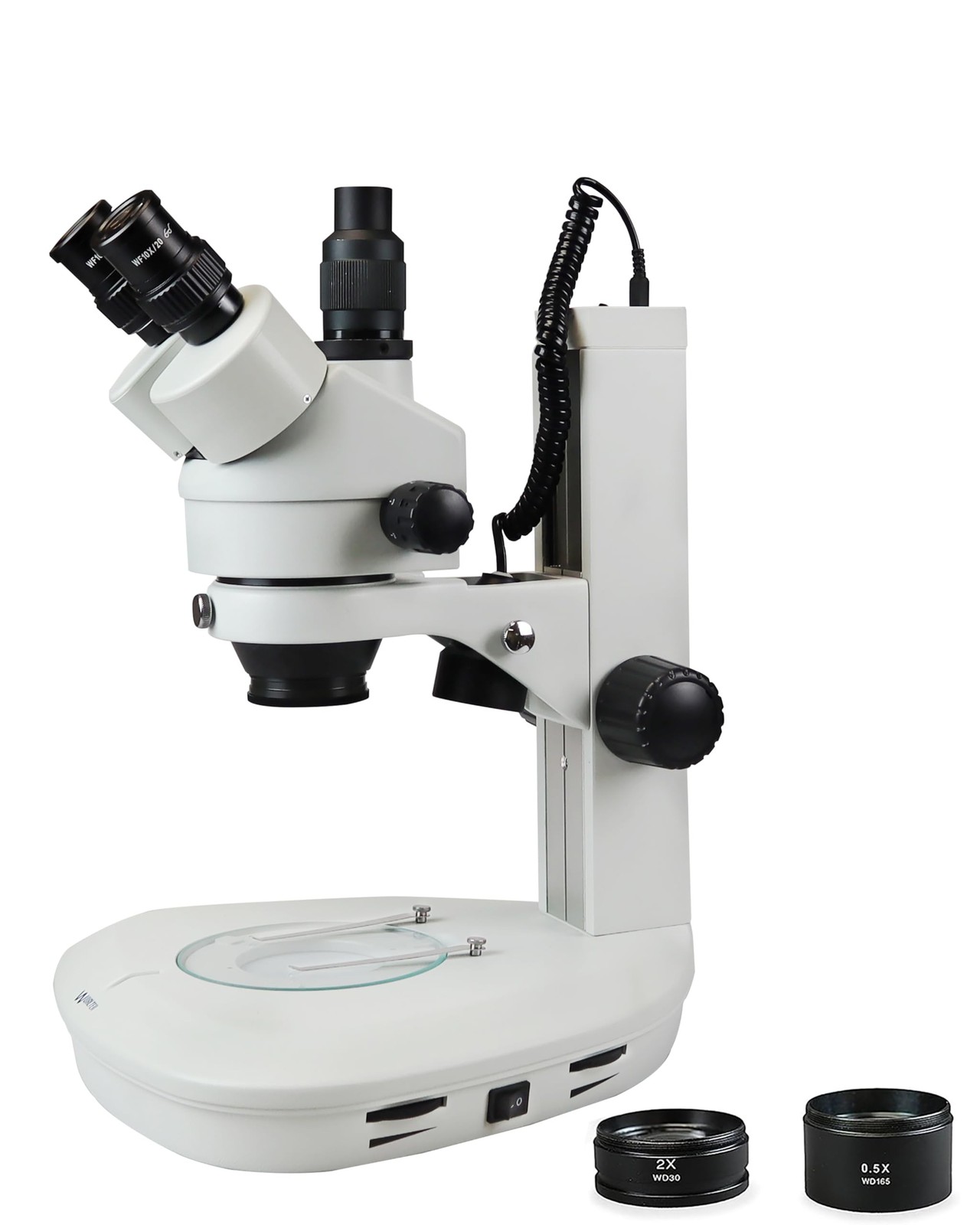 VS-2FZ Trinocular Zoom Stereo Microscope, 0.7X—4.5X Zoom Range, 3.5X—