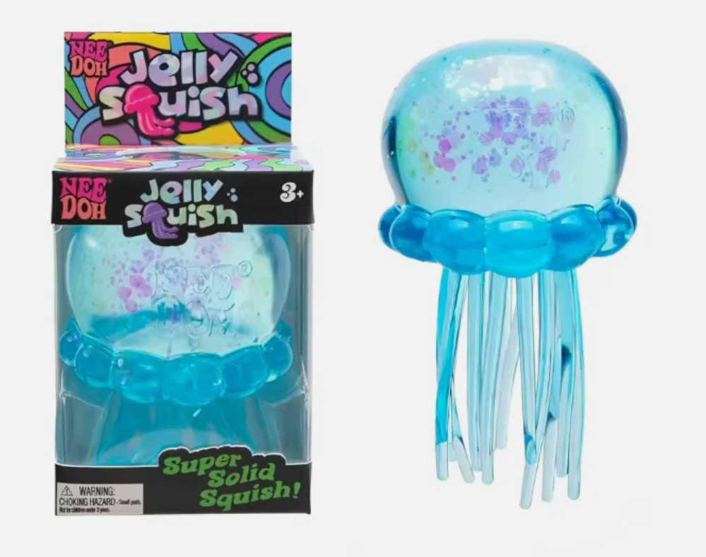 Schylling NeeDoh Jellyfish Squish Toy Soft Sensory Stress Relief Fidget Toy