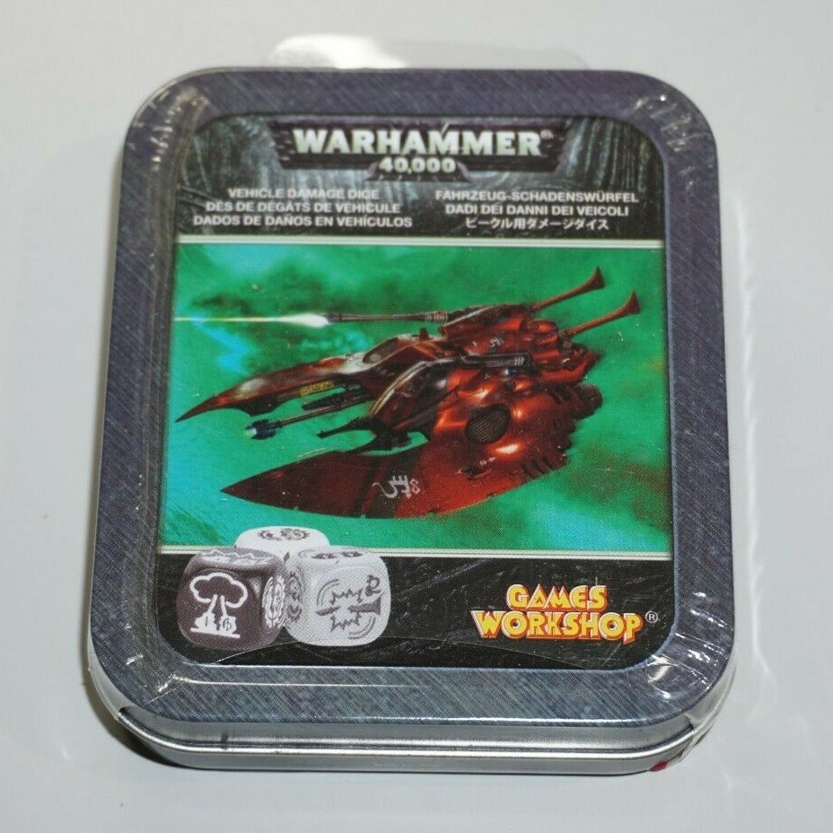 Warhammer 40k Eldar Vehicle Damage Dice Tin Set - New & Sealed