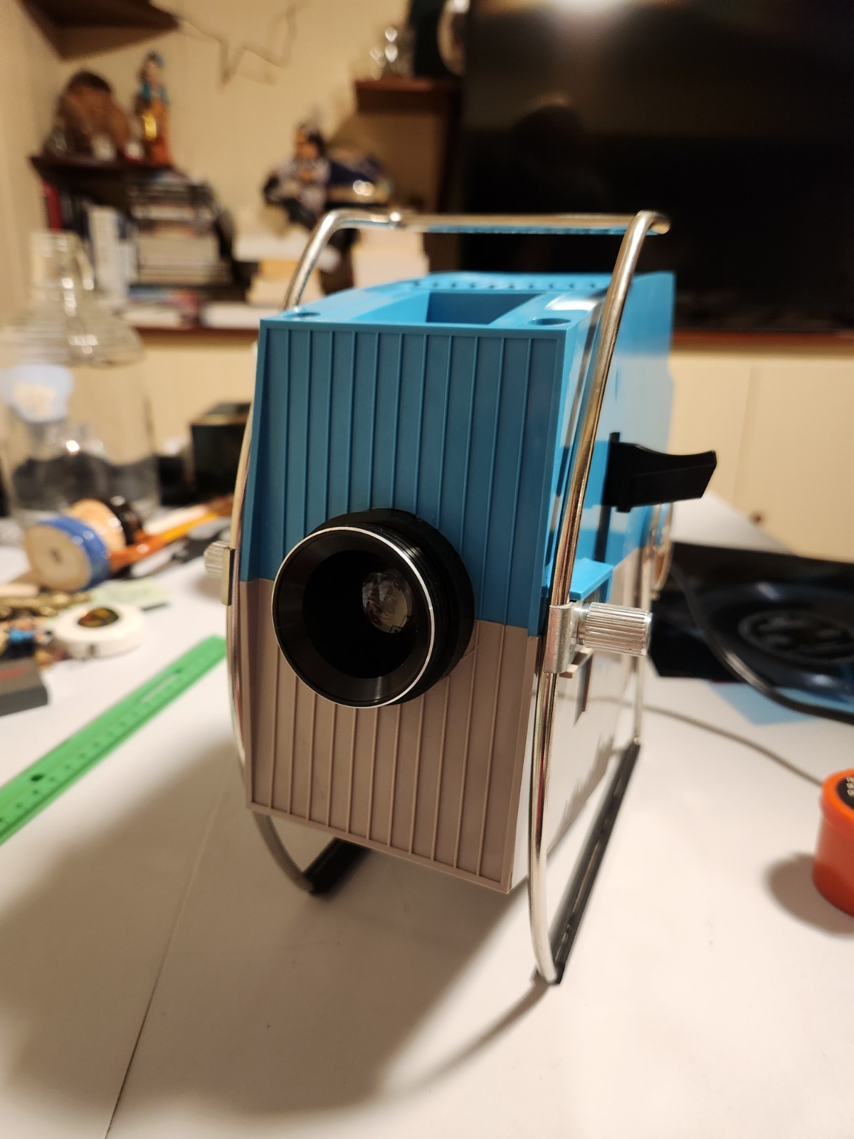 ASI Filmstrip Projector With Film And Floppy Records