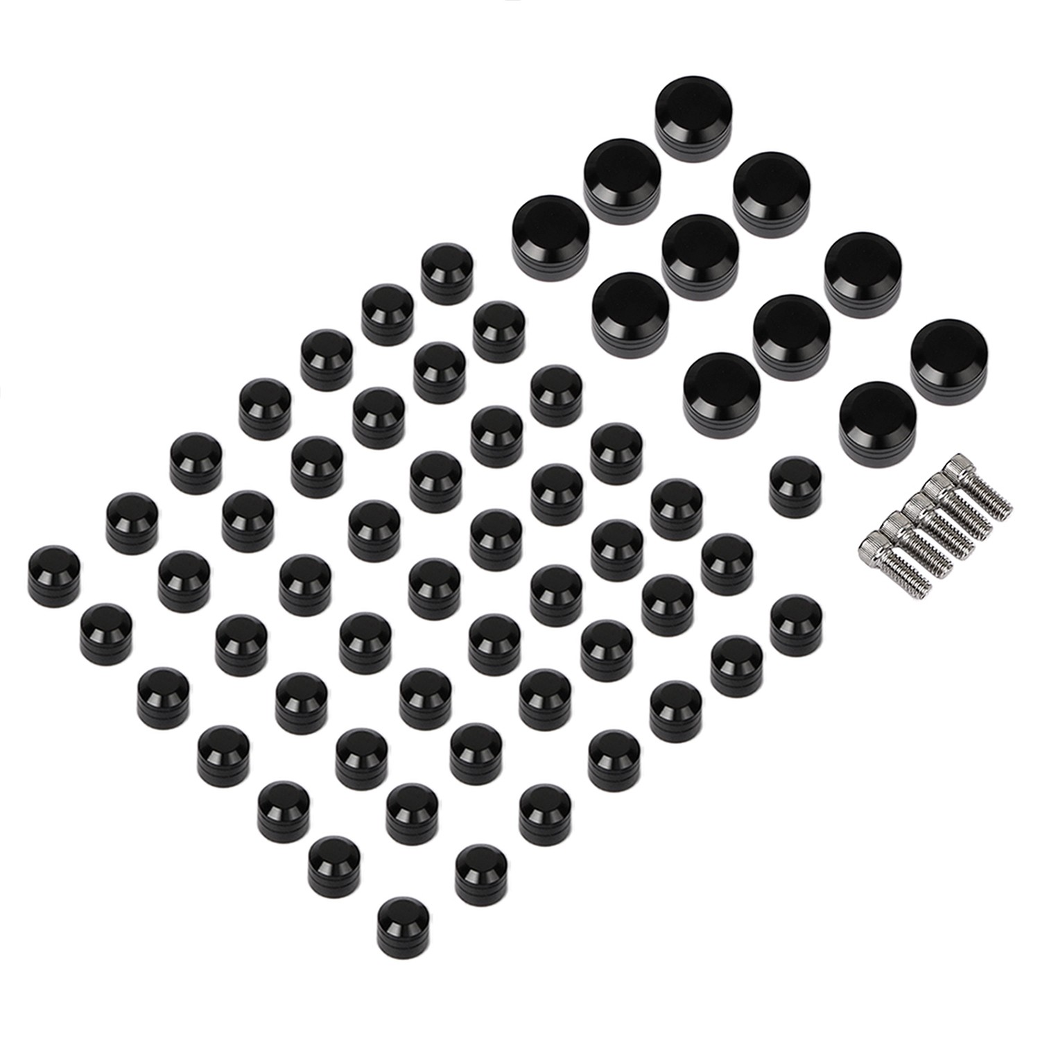 Black Engine Bolt Screw Cap Covers For Harley Softail Springer Fat Boy Breakout