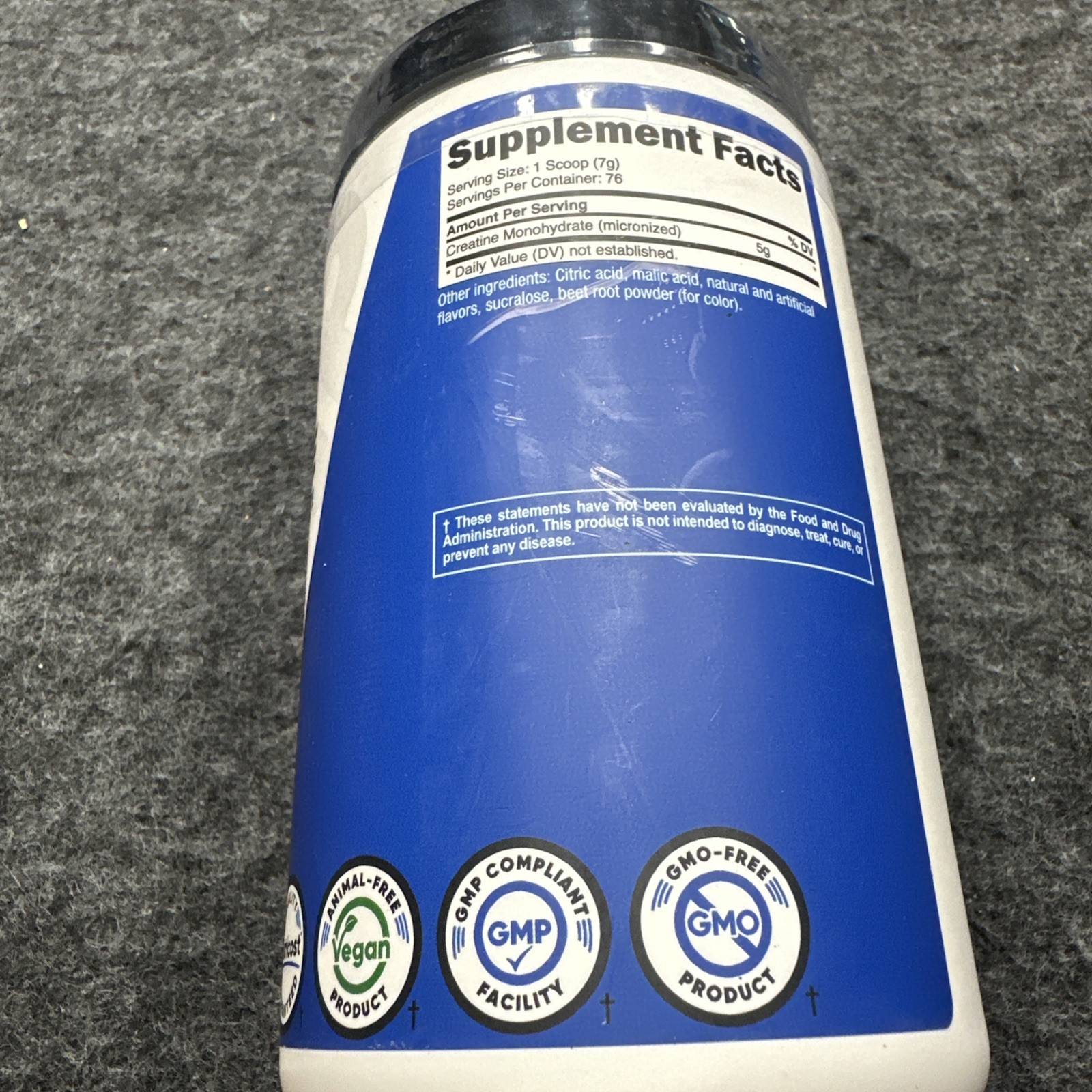 Nutricost Performance Creatine Monohydrate Powder Fruit Punch 500G Exp 5/28