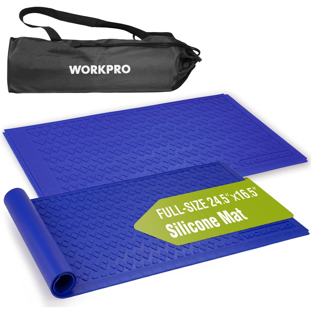 WORKPRO 2-Pack Silicone Glue Mat Non-Stick Heat-Resistant Silicone Pad for DIY