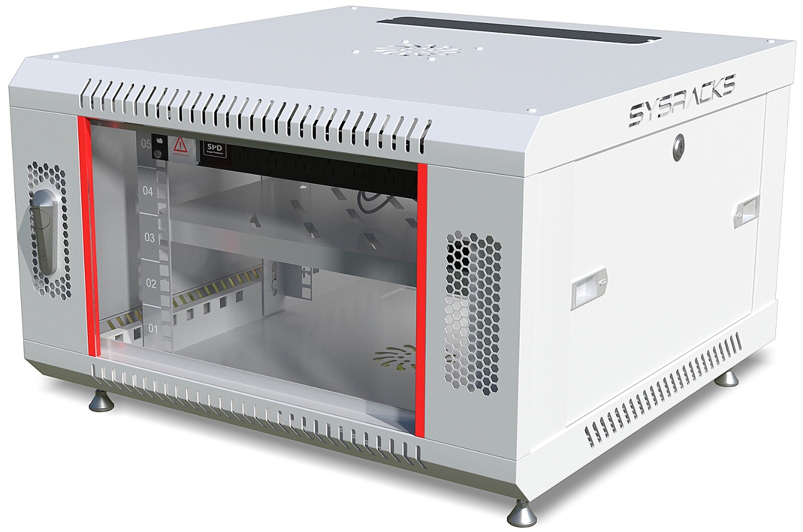 6U Sysracks Wall Mount IT Data Network Server Rack Cabinet Enclosure 24" Depth