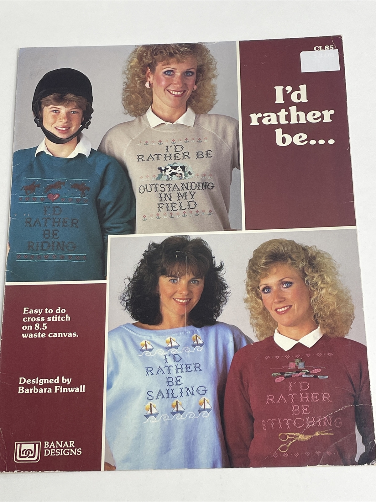 Banar Designs I'd Rather Be Shopping Stitching Waste Canvas Cross Stitch Pattern