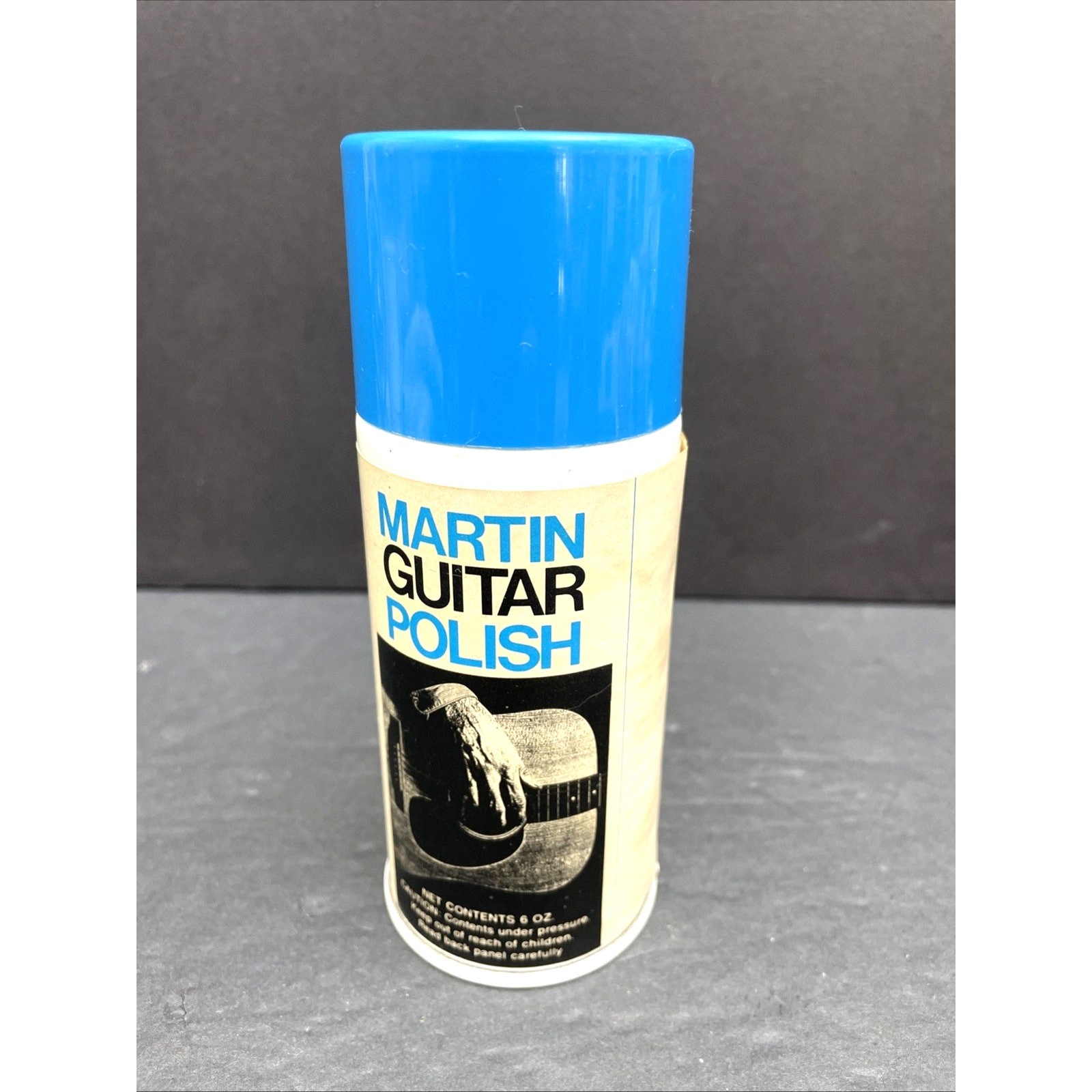 Vintage 1970s Martin Guitar Polish Can – Full Metal Spray w/ Cap Collectible