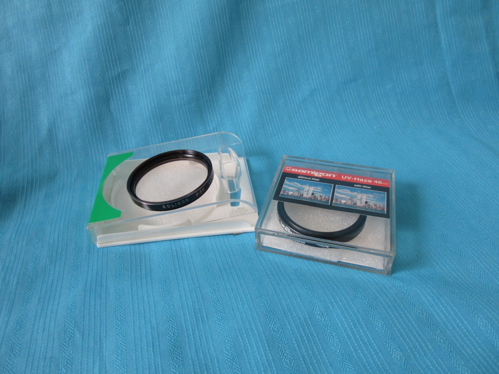 Two 46mm FIlters UV (New Samigon Brand) + 1A (Used Soligor Brand)