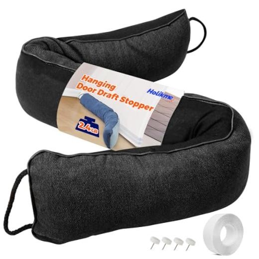 Weighted Door Draft Stopper - Under Door Seal, 36inch | Heavy 36 inch Black
