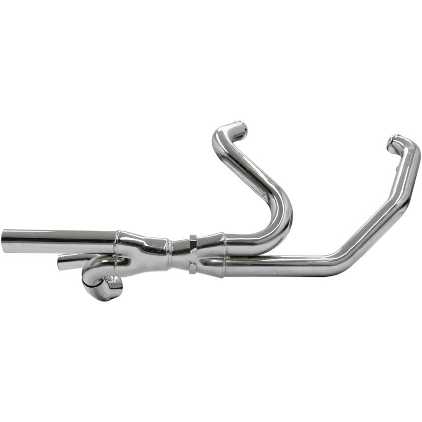 Bassani Chrome 2x2 Crossover Inner Collector Dual Head Pipes Headers Harley FLH