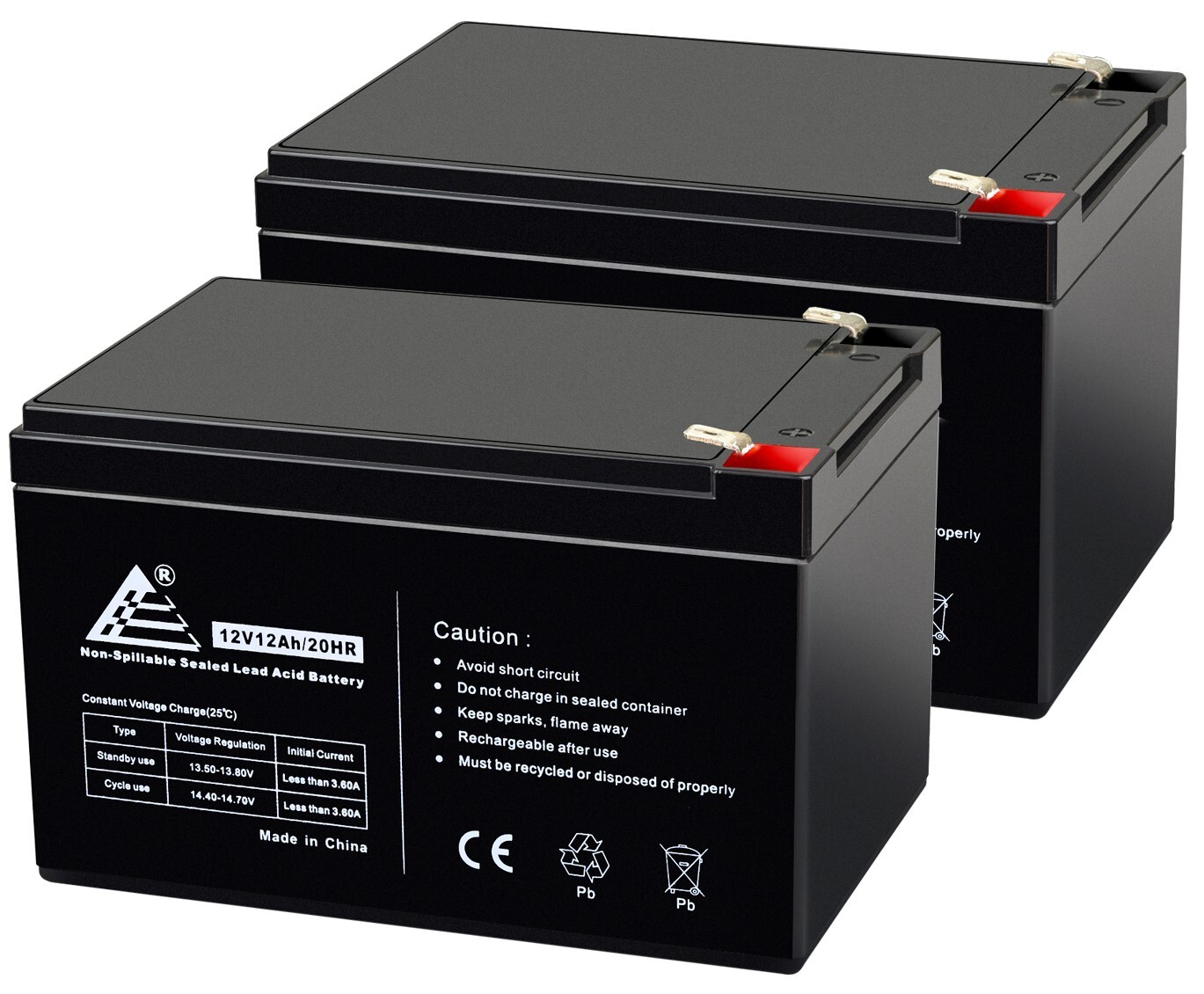 12V 12Ah Battery for PRIDE GO-GO LX Scooter Chair CTS S54LX _ 2 Pack