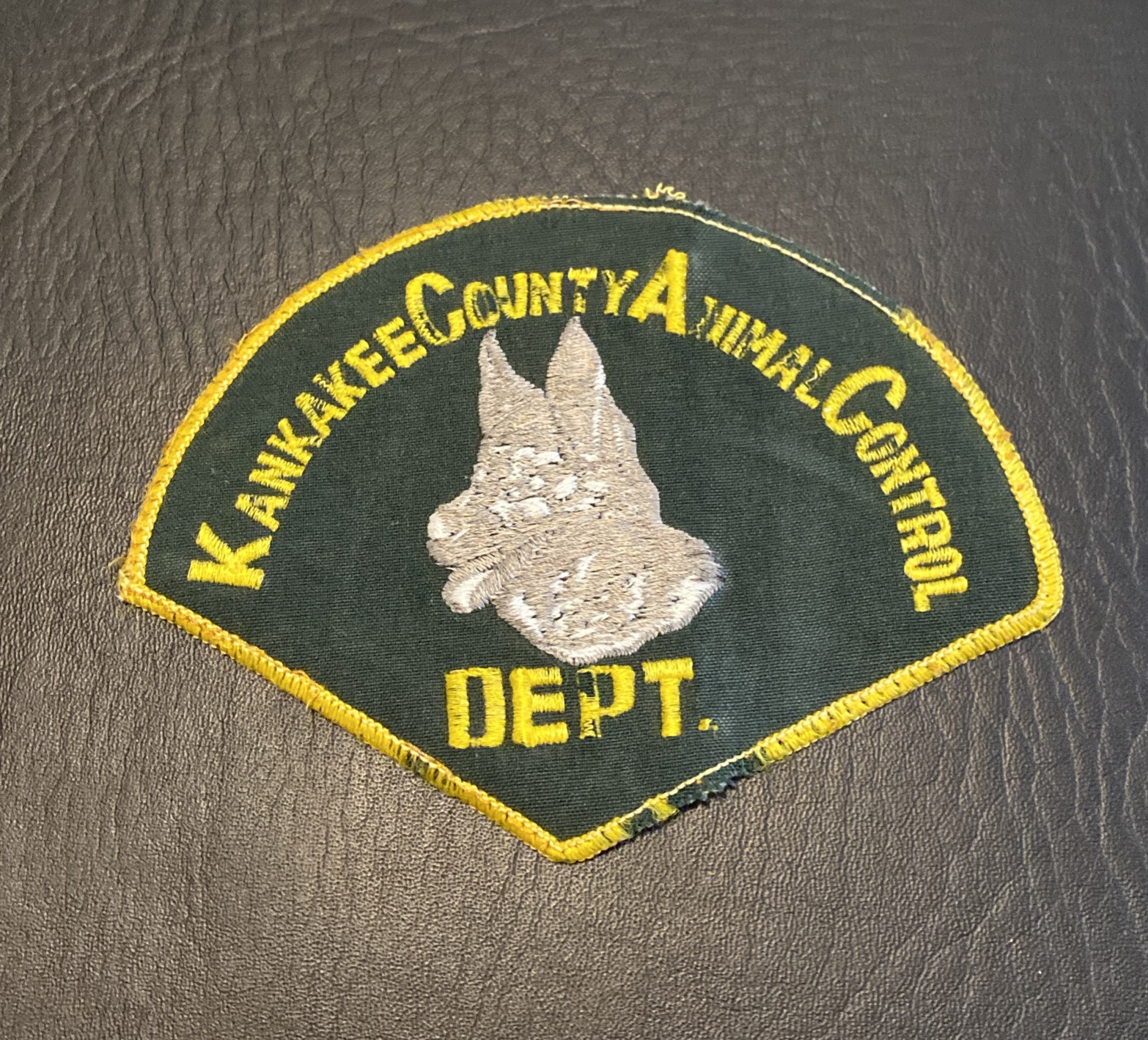 Kankakee County Illinois IL Animal Control Department Patch Vintage Worn