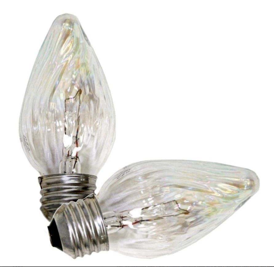 2-PK 25F15 25W 120V Iridescent Clear Med Base F15 Light Bulb NEW SYLVANIA 13821