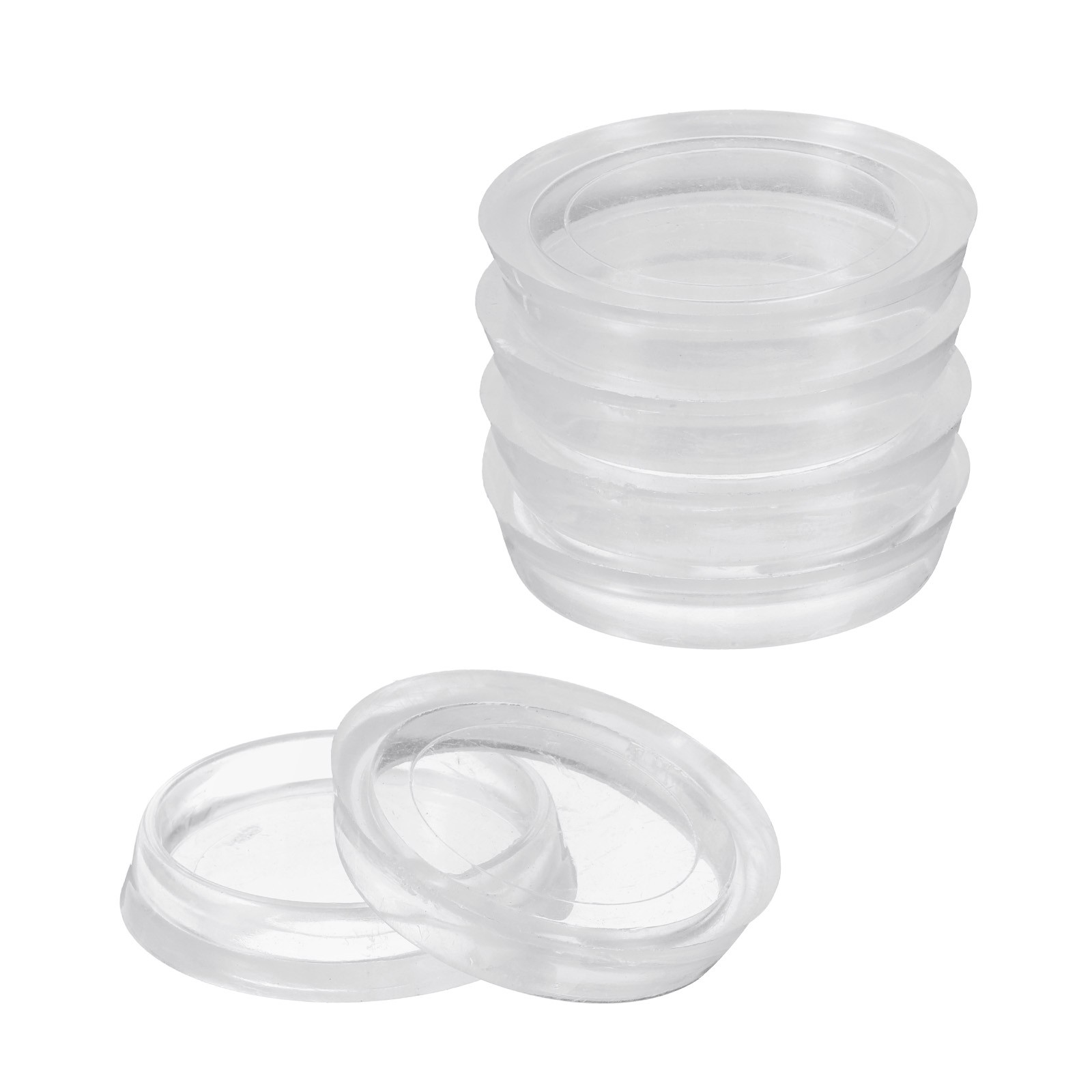 8 Pcs Round Furniture Caster Cups, 1-7/16" Plastic Furniture Pads