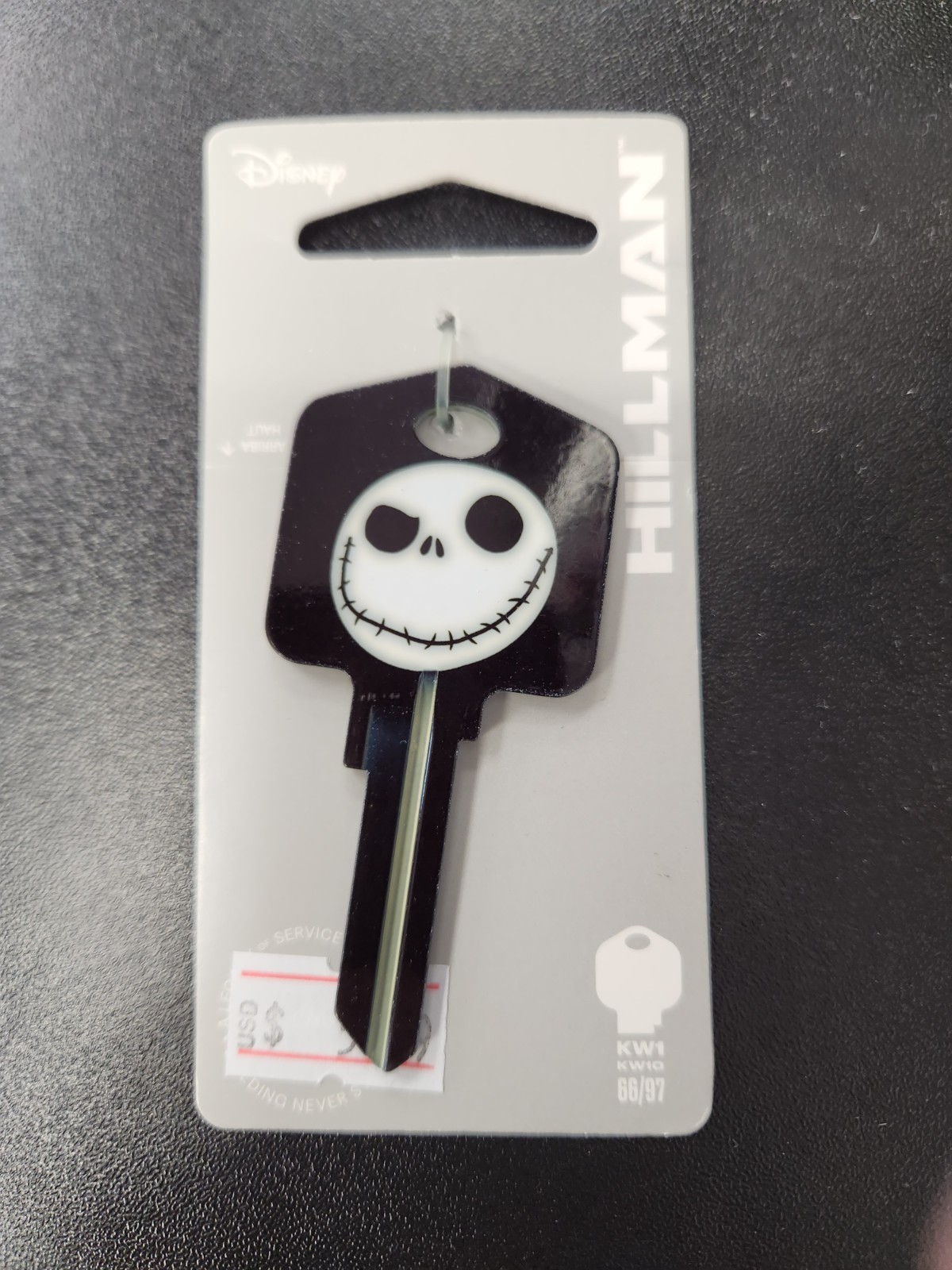 DISNEY BLACK JACK SKELLINTON KWIKSET KW1/KW10 KEYBLANK - READ DETAILS BELOW