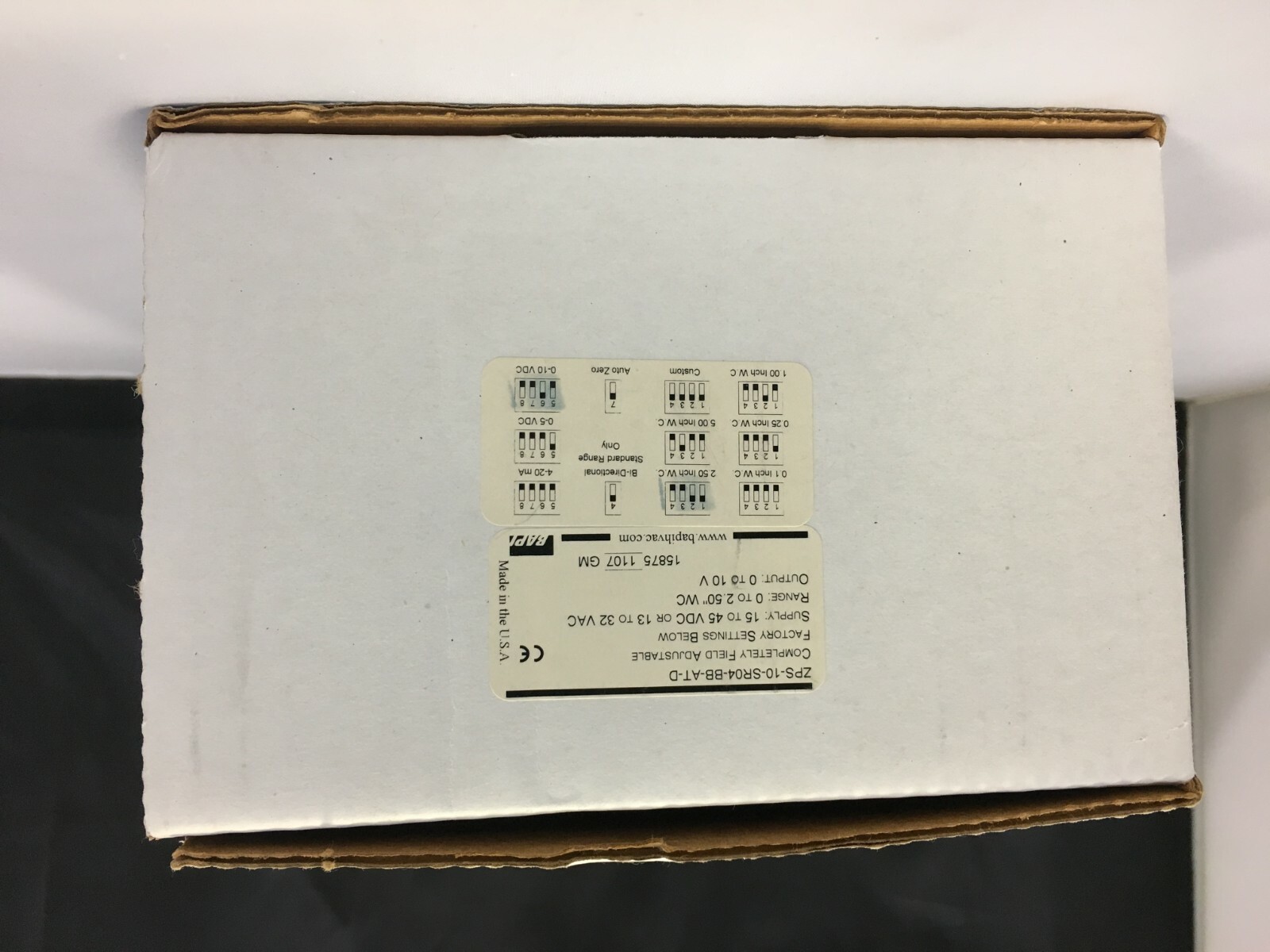 BAPI ZPS-10-SR04-BB-AT-D Zone Pressure Sensor
