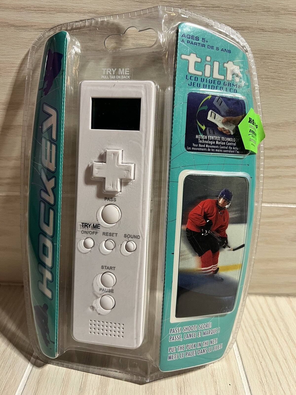 New Hockey Tilt LCD Video Game Motion Control Technology Pass Shoot Score KB TOY