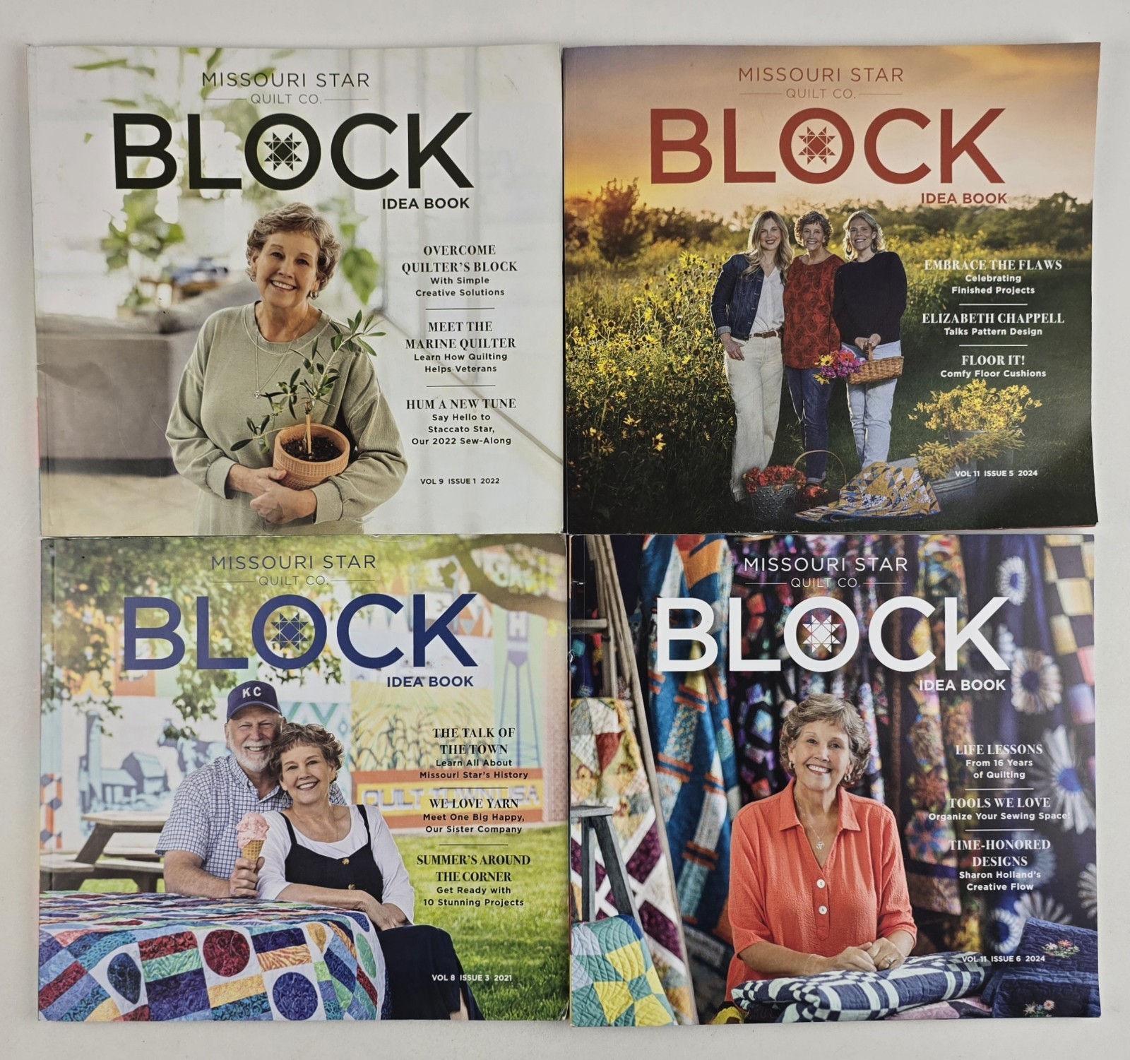 Lot of 4 Missouri Star Quilt Co Block Magazines Idea Books 2021- 2024