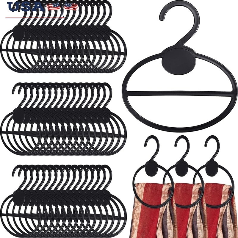 Scarf Hang Hooks Organizer Lightweight Space Saving Hangers Closet Storage New
