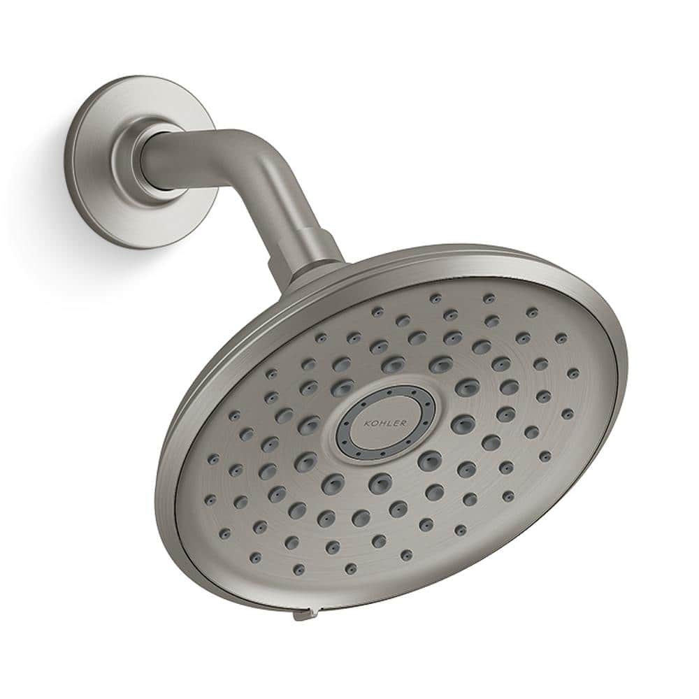 KOHLER Cursiva 3-Spray 6.75 Fixed Showerhead in Vibrant Brushed Nickel