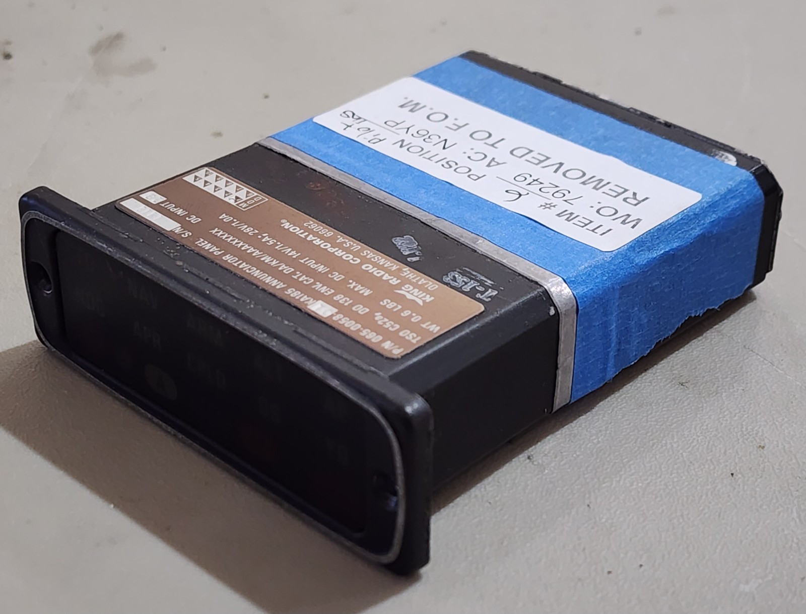 King KA185 Annunciator     p/n: 065-0058-01
