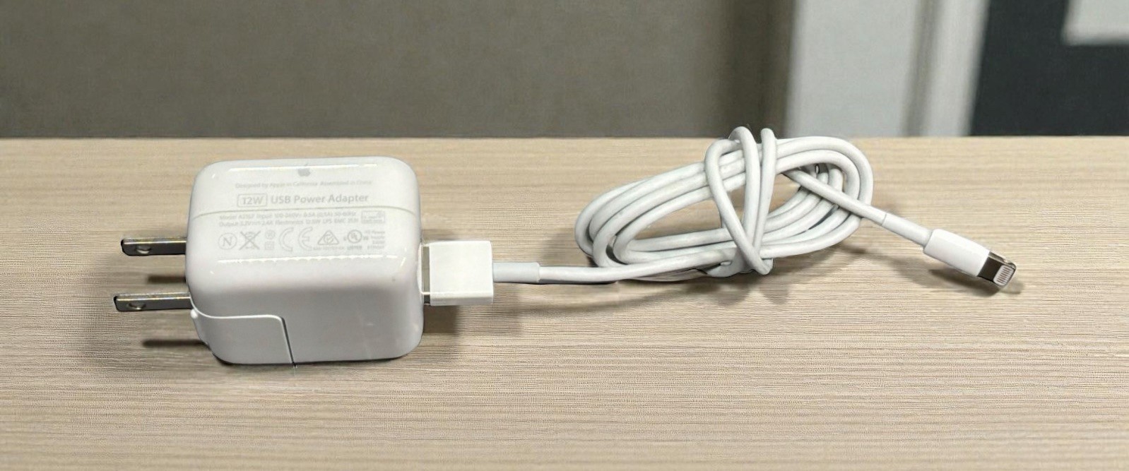 Apple 12W Single USB Wall Charger Power Adapter + Cable (MD836LL/A - A1401)