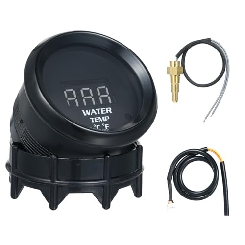 Car 2" 52mm Digital Water Temp Gauge LED Fahrenheit F (Dual Units: ℃ & ℉),
