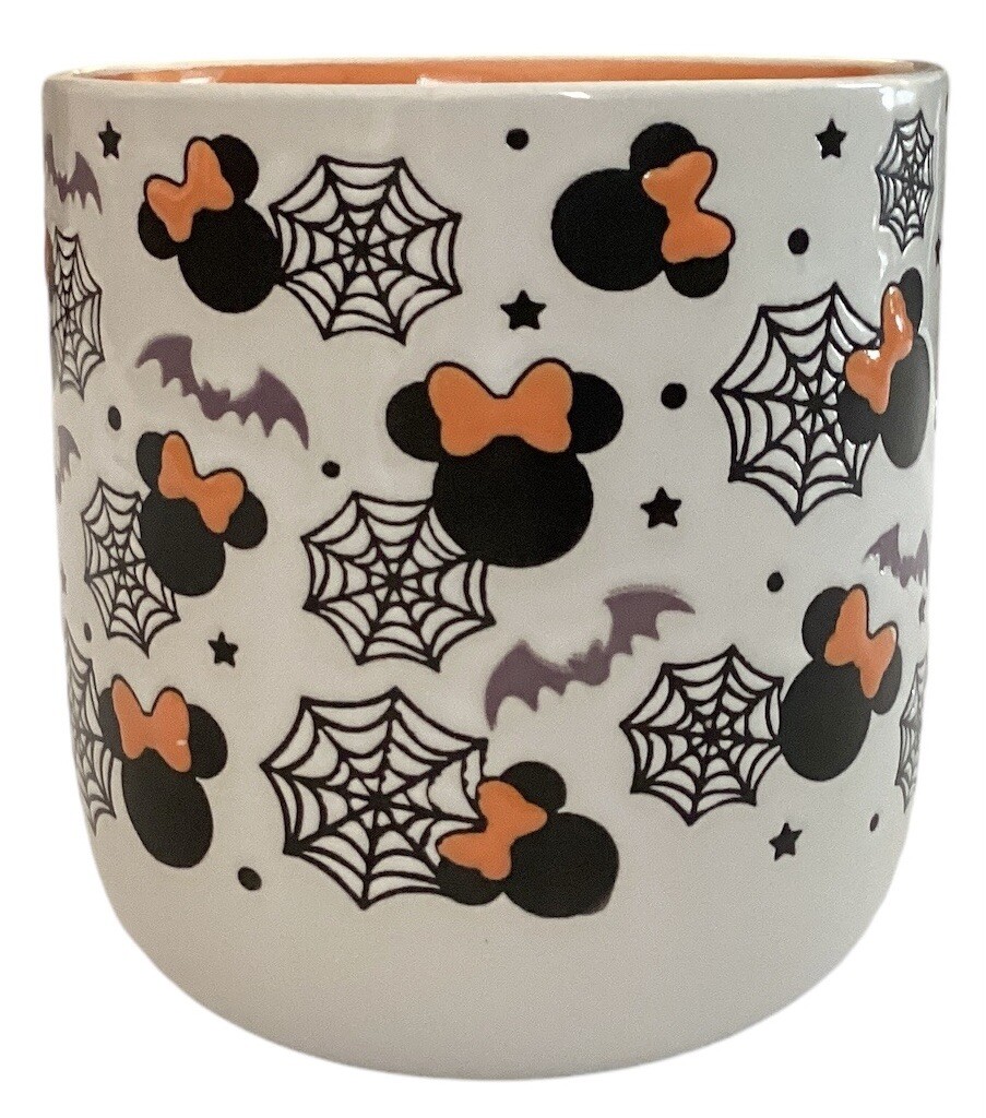 Disney Minnie Mouse Halloween Spider Webs & Bats Ceramic Mug