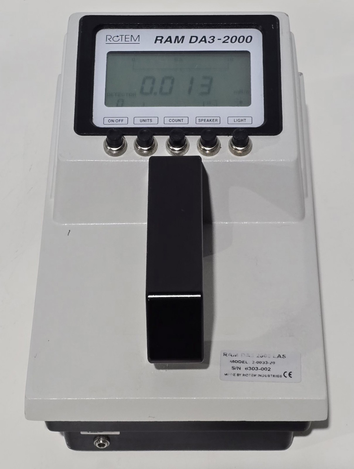 Rotem RAM DA 2000 Radiation Survey Meter DA3-2000 Model 2-033-20