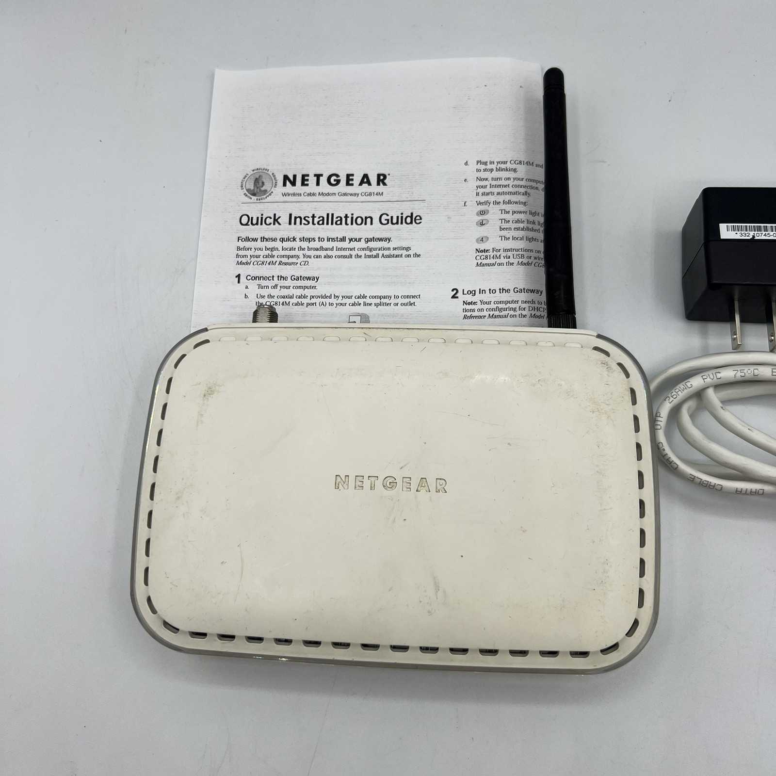 Netgear Wireless Cable Modem Gateway Router CG814GCMR