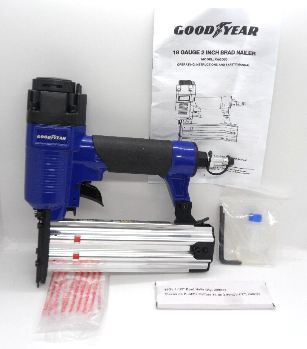 NEW (Open Box)  Goodyear 2" Air Brad Nailer, (18 GA) Model : XAGD50
