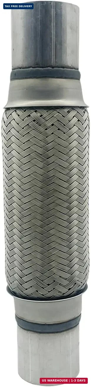 Exhaust Flex Pipe 2 Inch, Heavy Duty Stainless Steel Flexible Exhaust Pipe with
