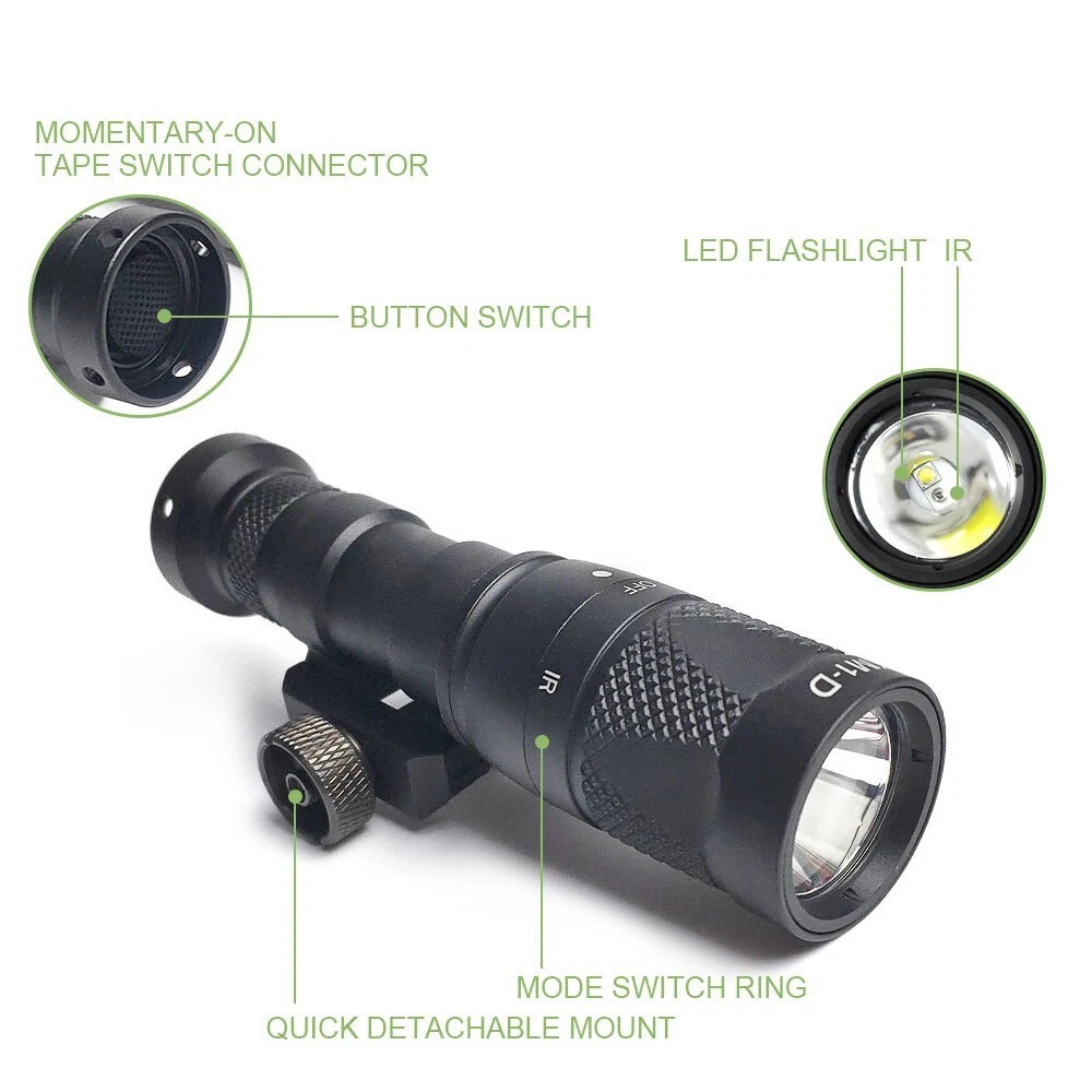 For M300V IR Flashlight White LED Light&IR Infrared Output Pressure Switch