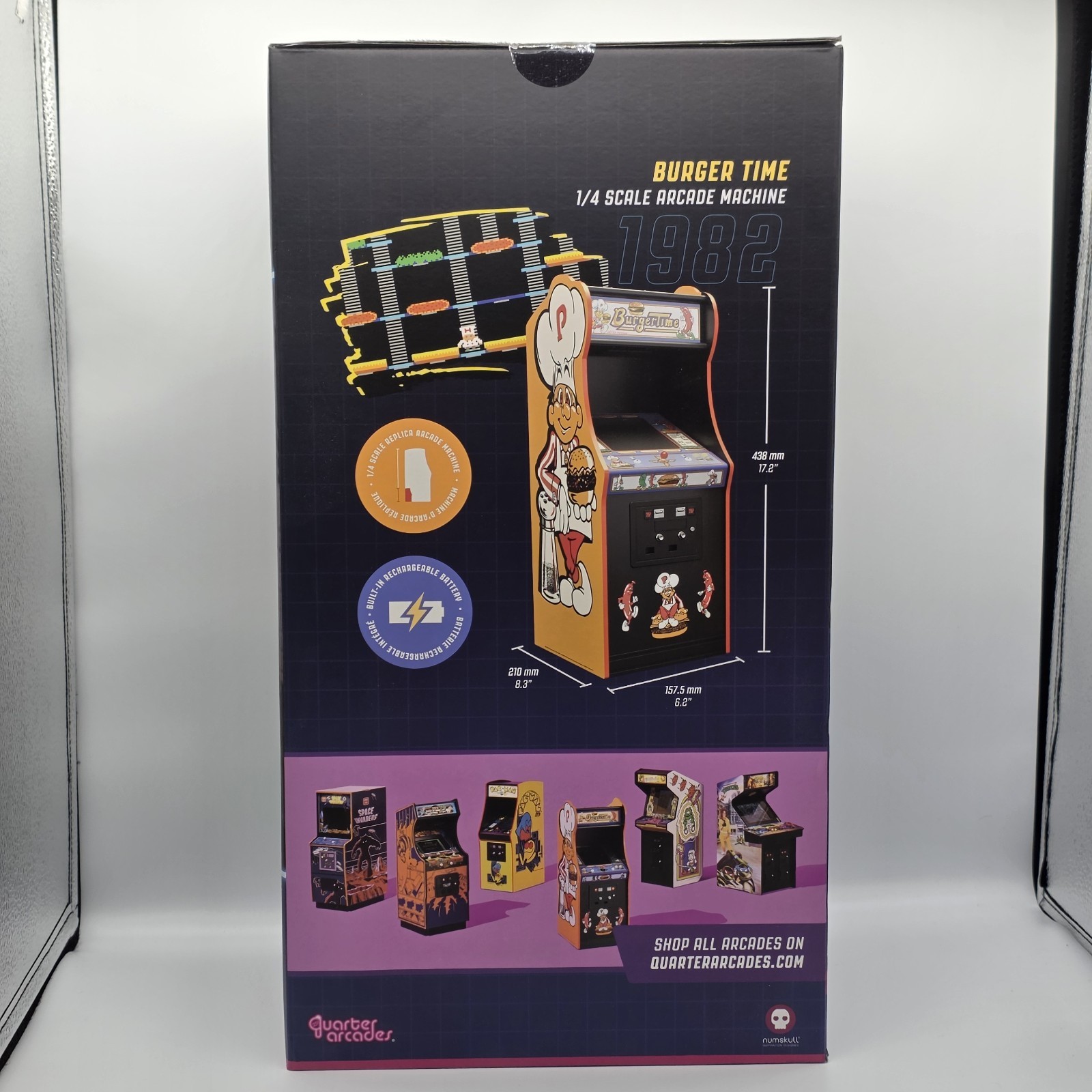 Numskull Burger Time Collector's Edition Mini Arcade - 1984 Retro 1/4 Scale