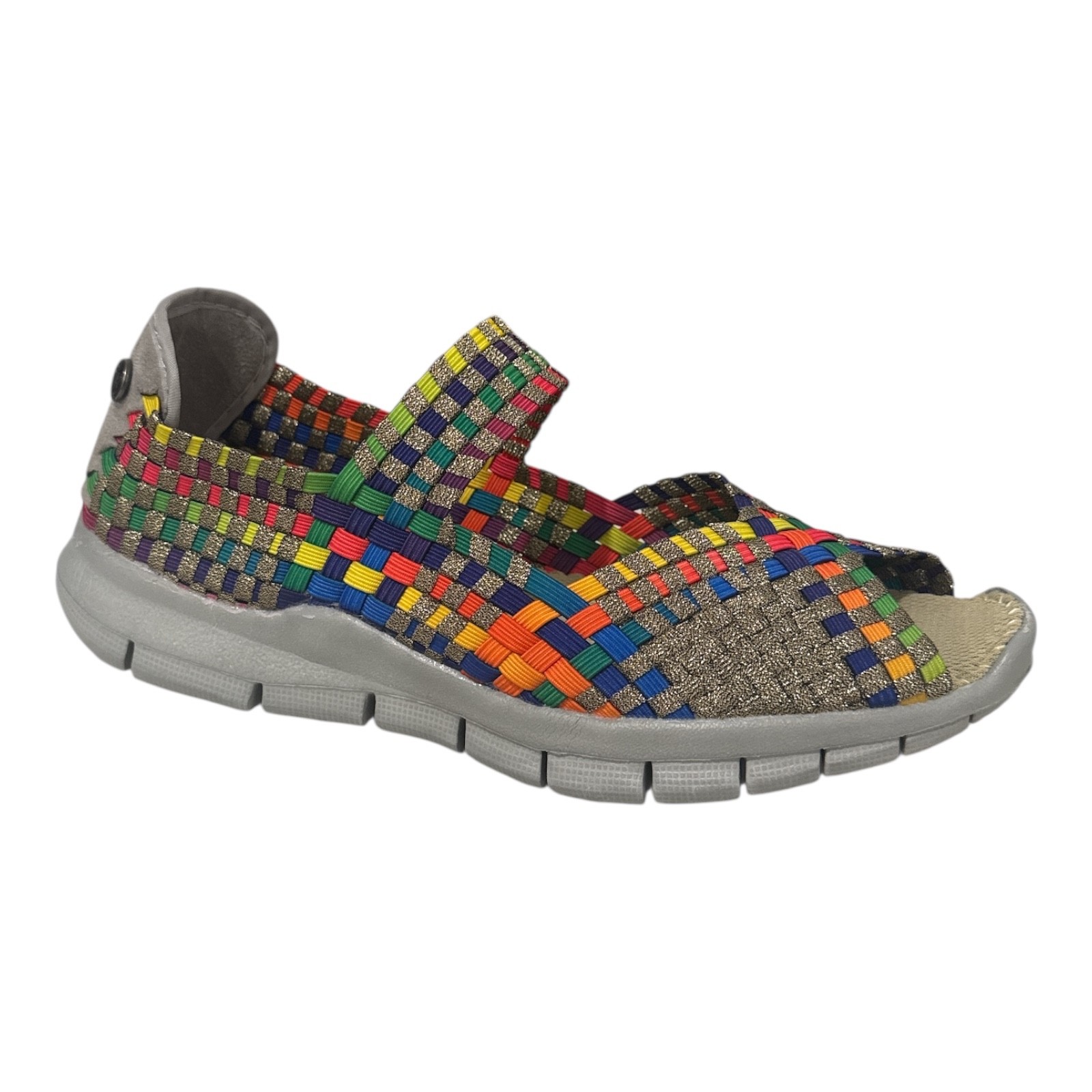 Bernie Mev Women’s Woven Elastic Mary Jane Sandals  Comfort Lightweight - NWB