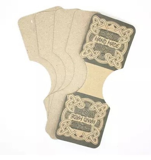 500pcs Vintage Cardboard Display Cards Handmade Jewelry Holder Camel 90x34mm