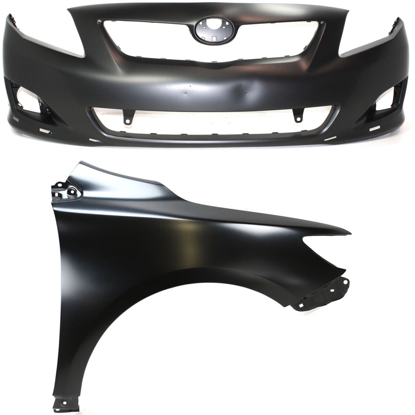Bumper Cover Kit For 2009-2010 Toyota Corolla Front 2pc