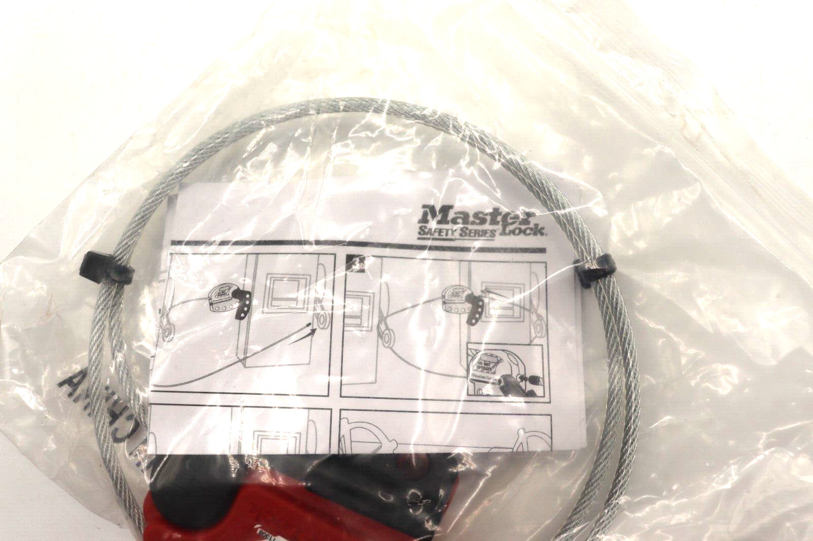 Master Lock Adjustable Cable Lockout, S806CBL3, 3 ft. Cable, Brand New