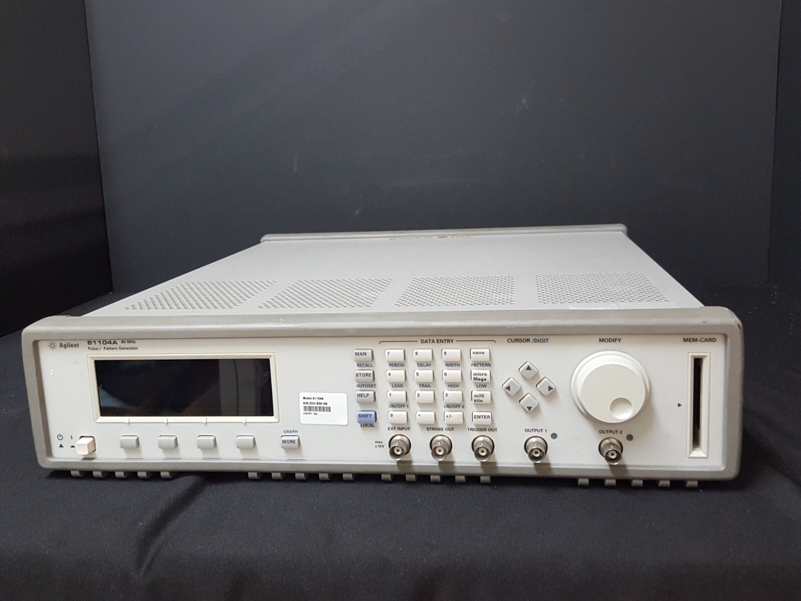 Agilent 81104A : 80 MHz Pulse-/ Pattern Generator, AS-IS (2168)