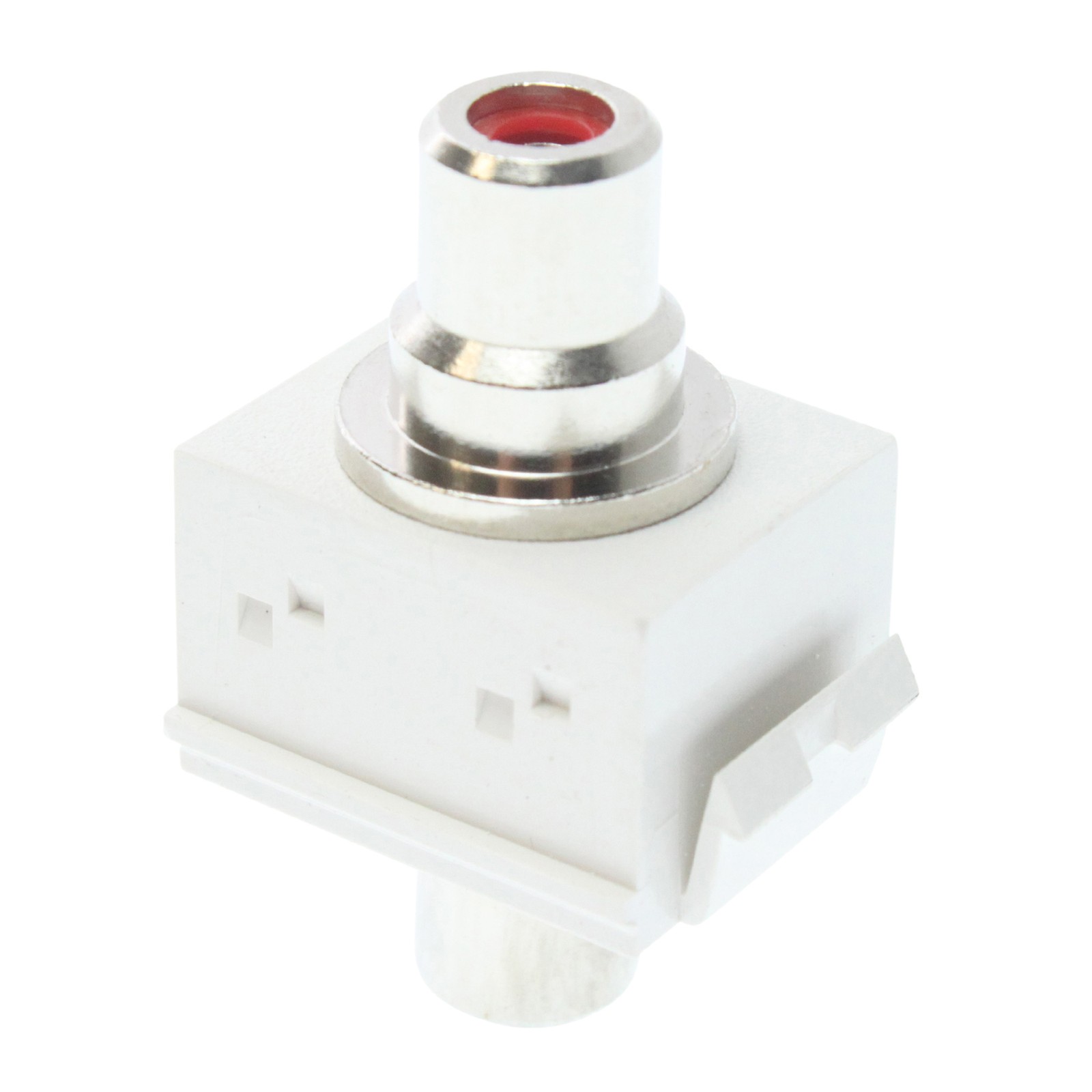 MOLEX MSY-00033-R2 FEED THROUGH SINGLE POSITION RCA COUPLER RED, WHITE