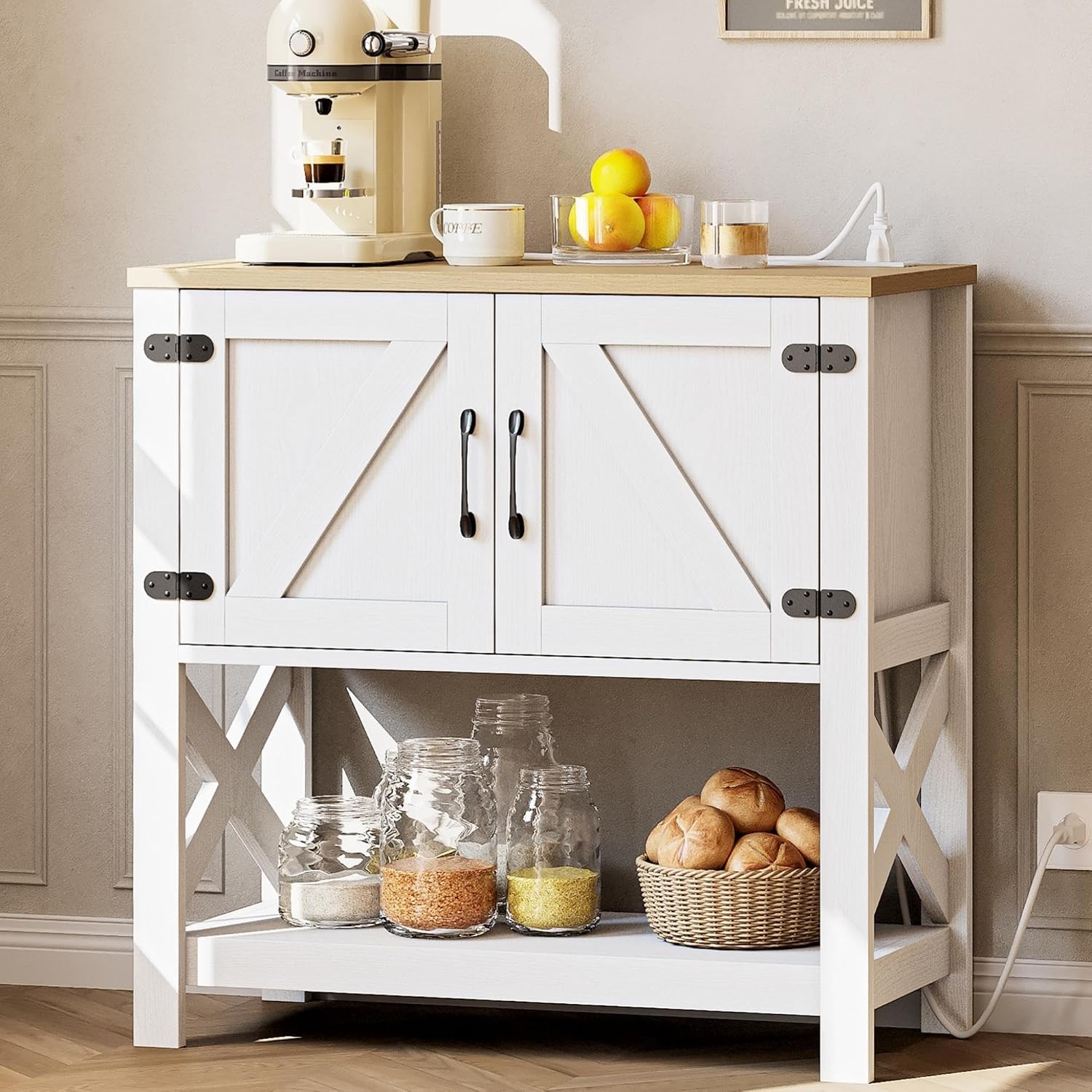 Console Table with Storage Cabinet 32" Entryway Table with Outlet