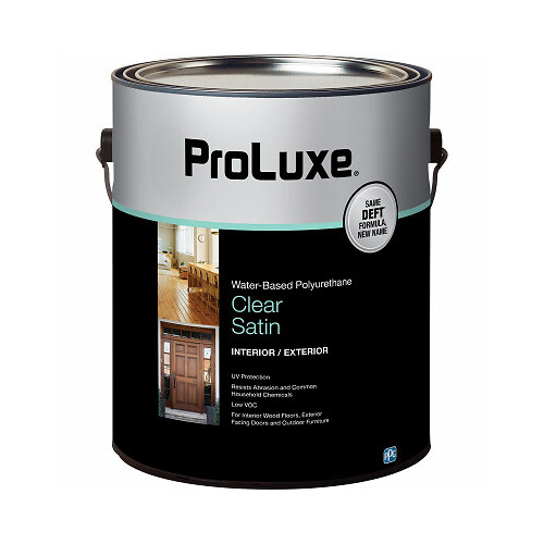Proluxe PLX259/01 Water-Based Polyurethane, Clear Satin, 1 Gallon - Quantity 1